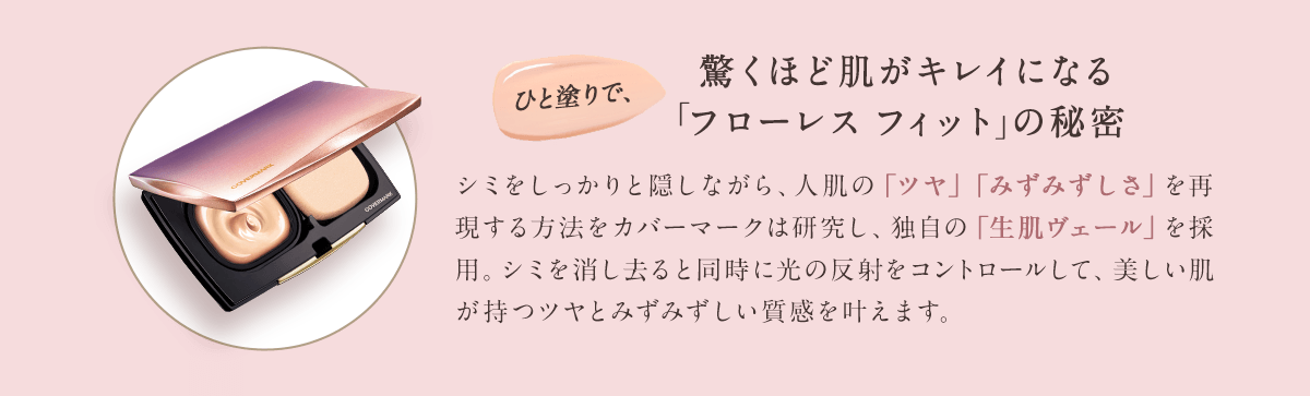 人塗りで、驚くほど肌がキレイになる「フローレス フィット」の秘密
