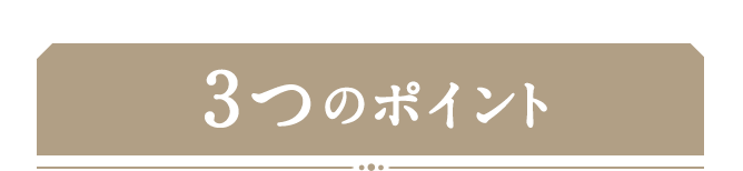 3つのポイント